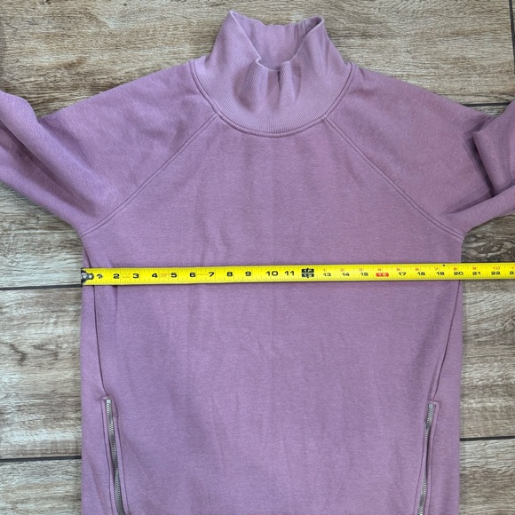 Athleta COZY KARMA SIDE ZIP FUNNEL NECK Pullover Dogwood Pink Size Medium MT - Picture 14 of 16